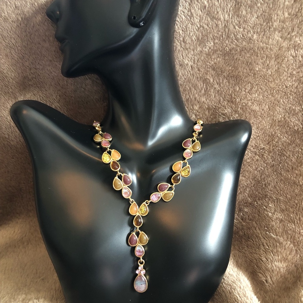 Multi-Stone Y Necklace